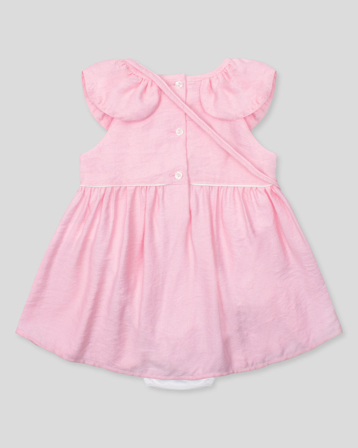 Vestido body rosado con conejito para bebé niña
