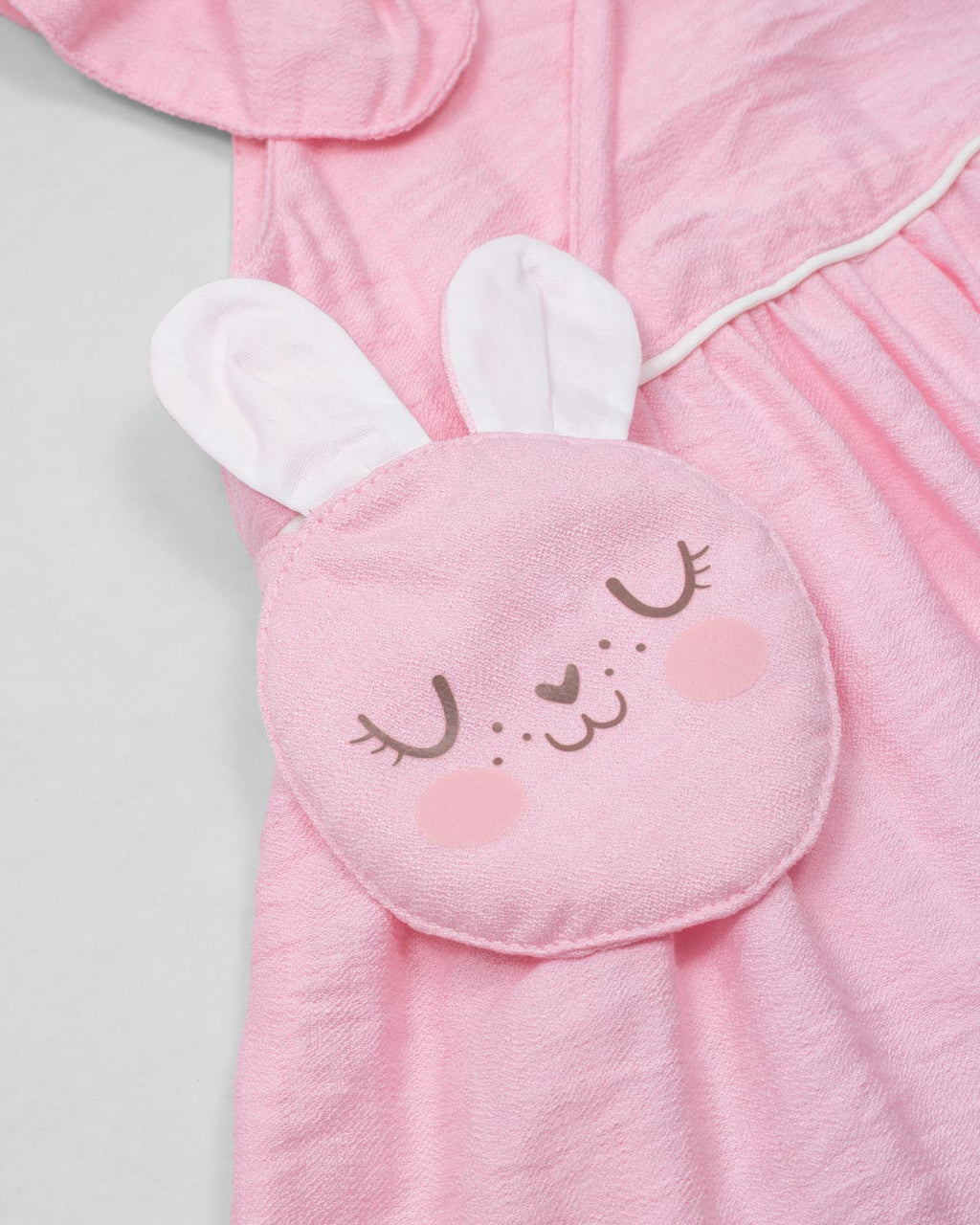 Vestido body rosado con conejito para bebé niña