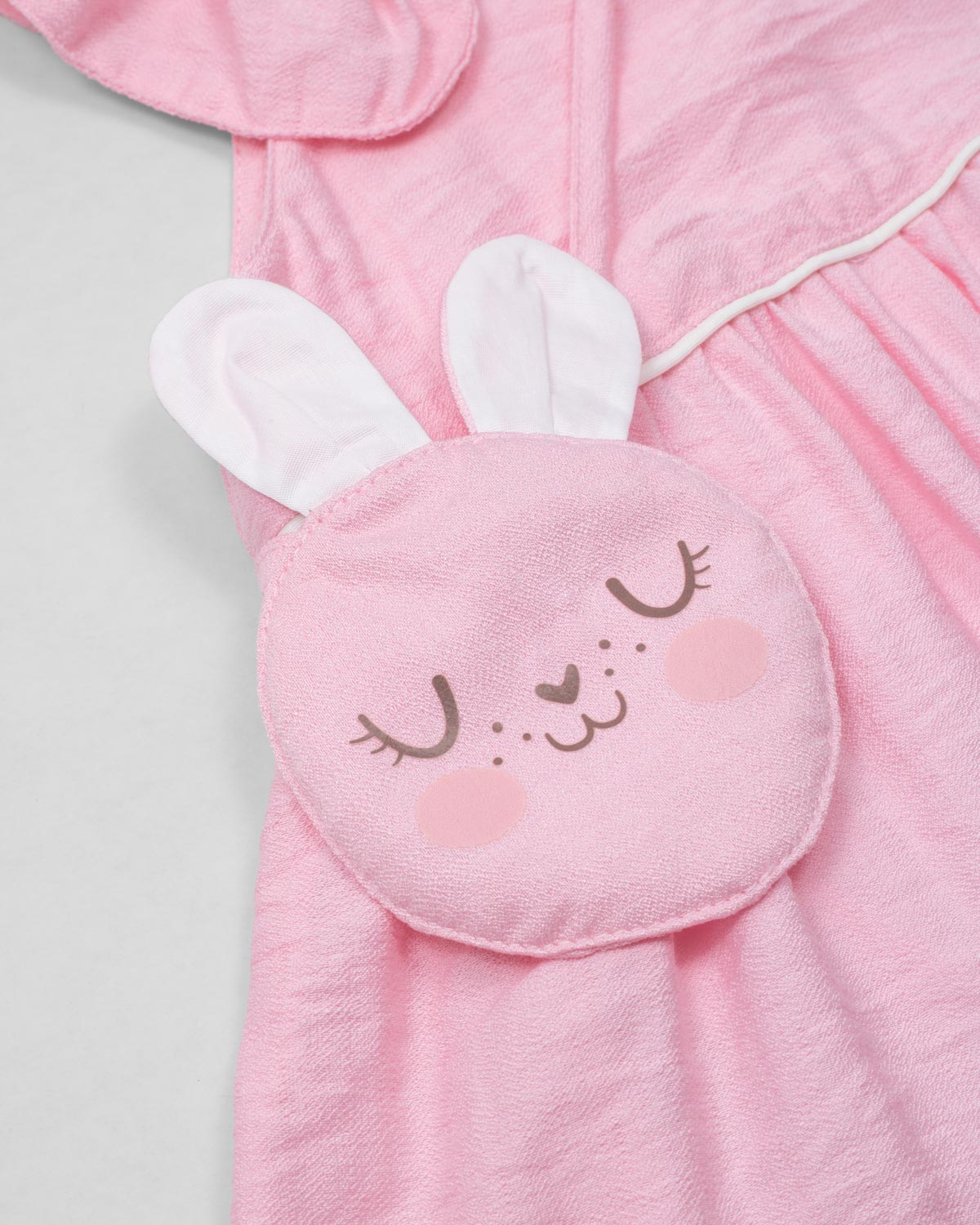 Vestido body rosado con conejito para bebé niña