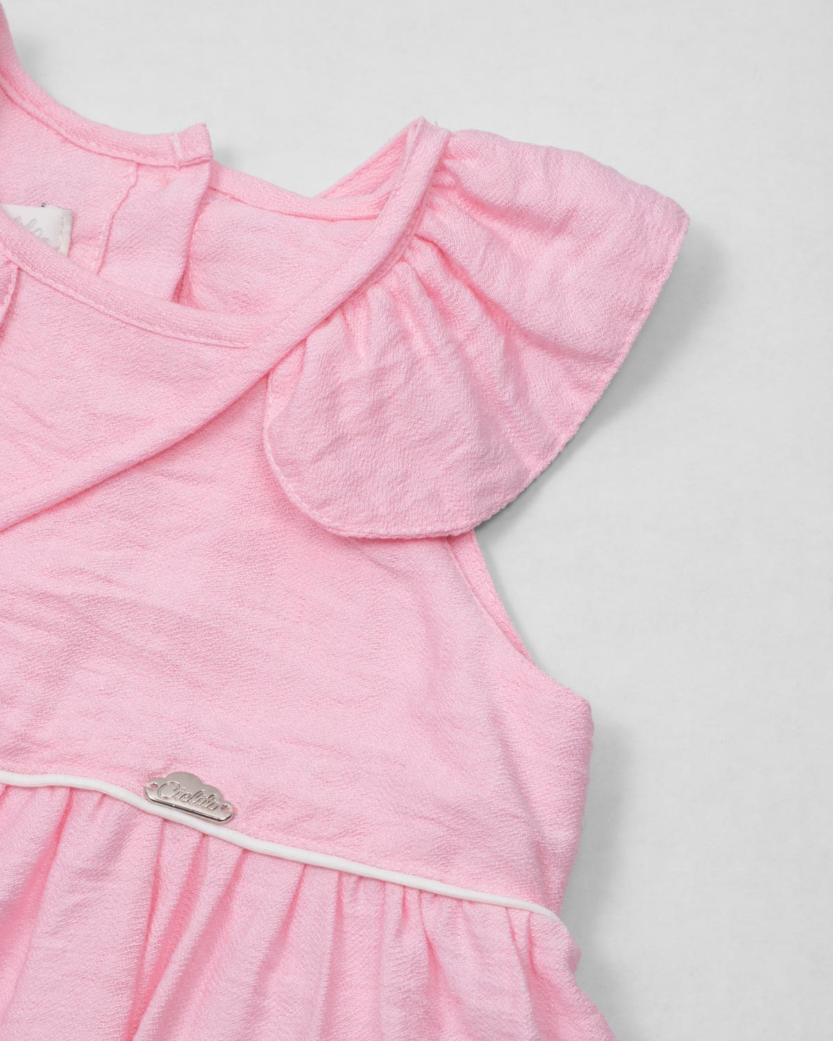 Vestido body rosado con conejito para bebé niña