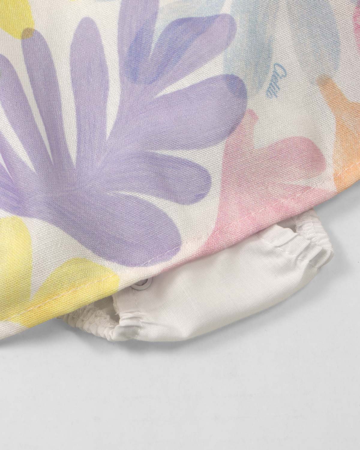 Vestido body estampado con moño lila para bebé niña
