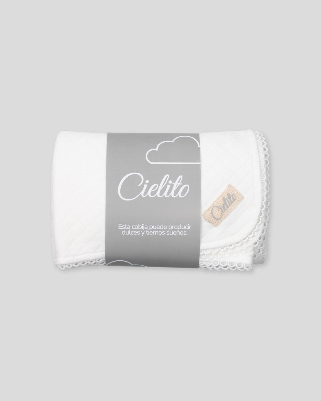 Cobija blanca para recién nacido