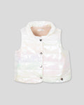 Chaleco blanco con botones para niña