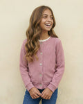 Saco palo de rosa con brillos para niña
