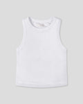 Blusa básica blanca de tiras para niña