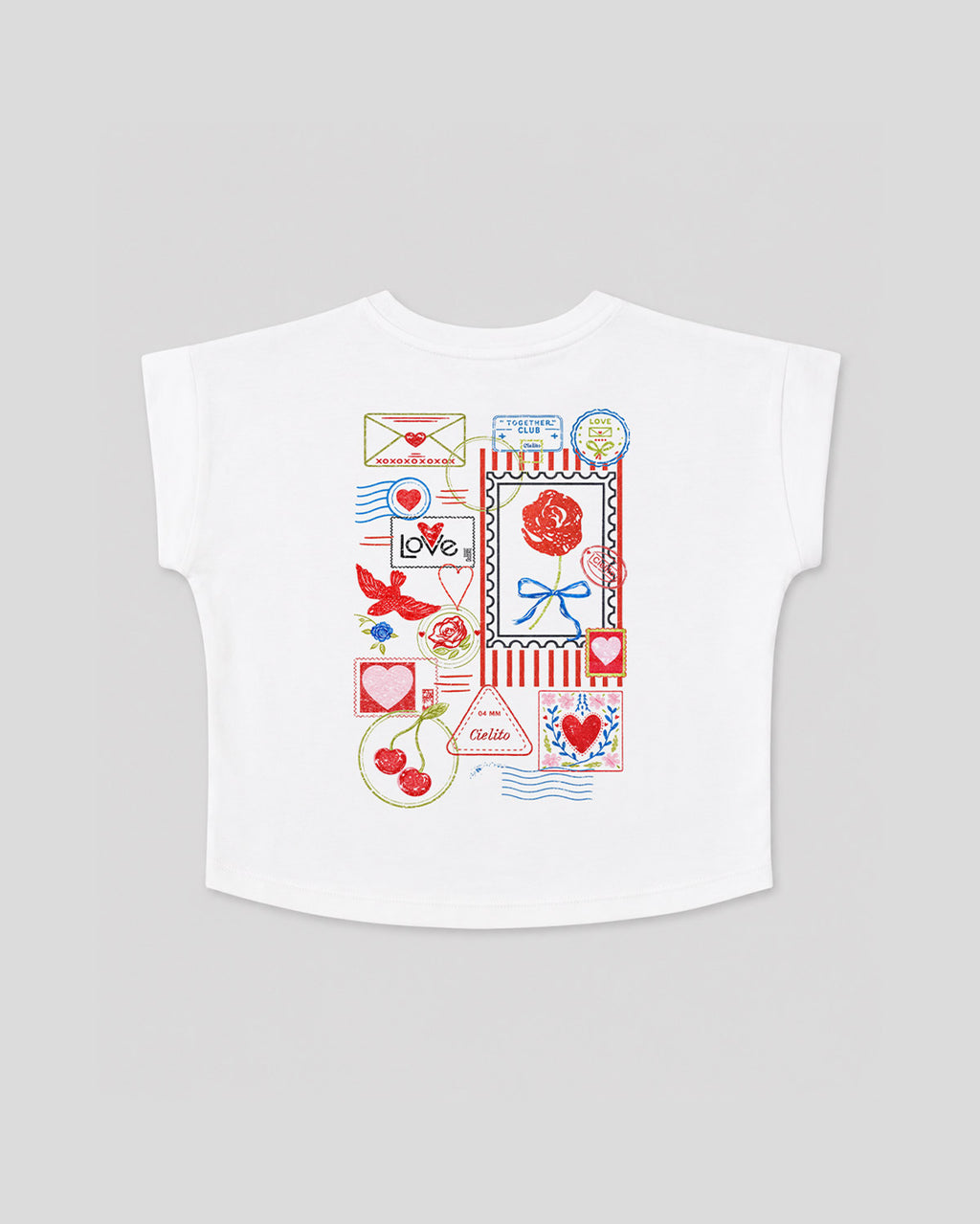 Camiseta blanca estampada para niña
