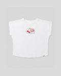 Camiseta blanca estampada para niña