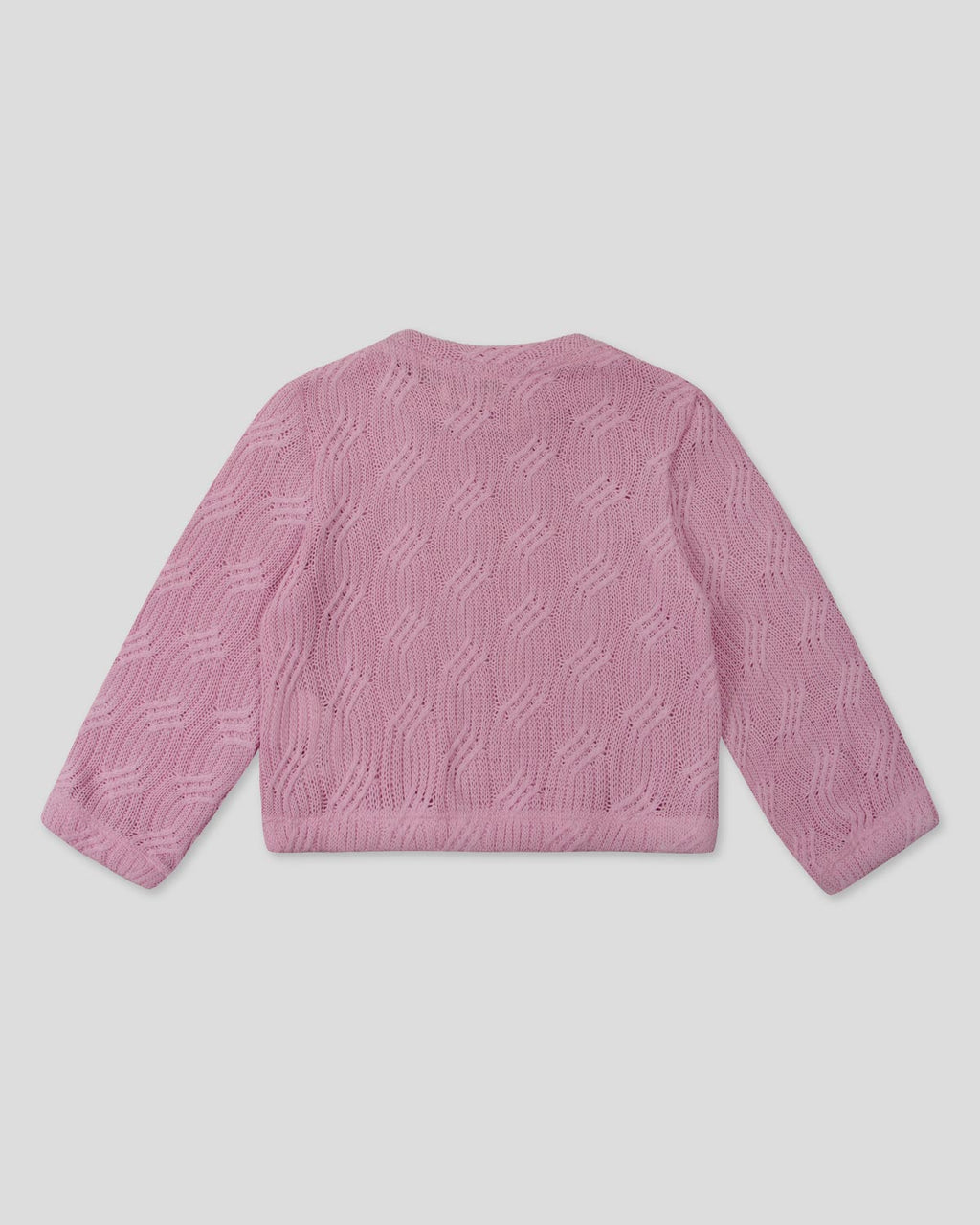 Saco en tejido trenzado rosa para niña