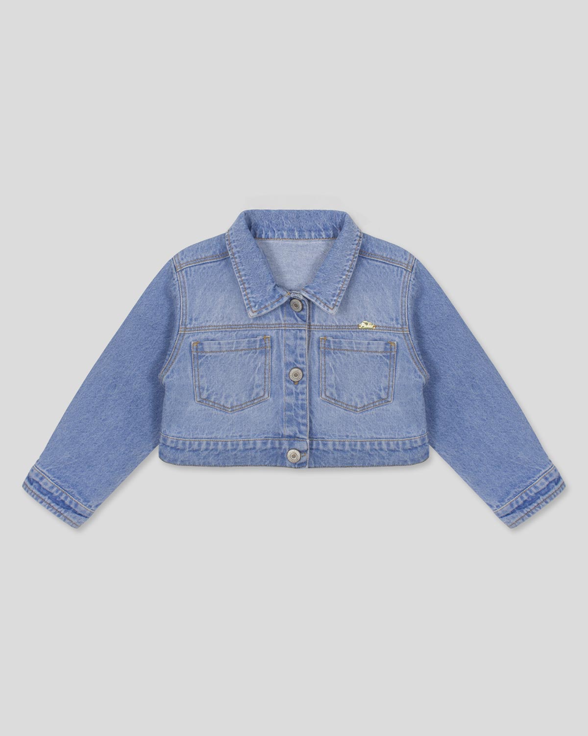 Chaqueta denim azul para niña