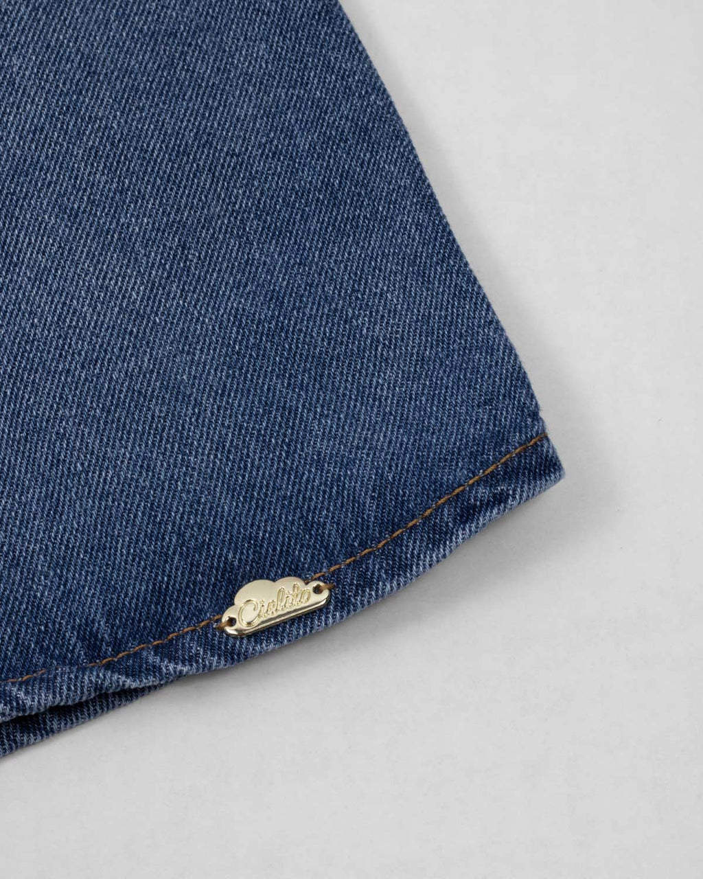 Falda short denim para niña