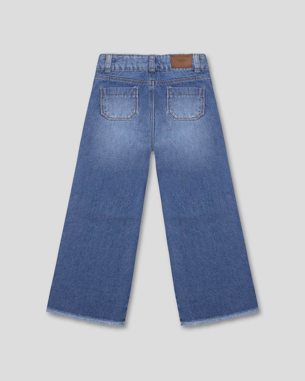 Jean denim marine fit con bolsillos para niña