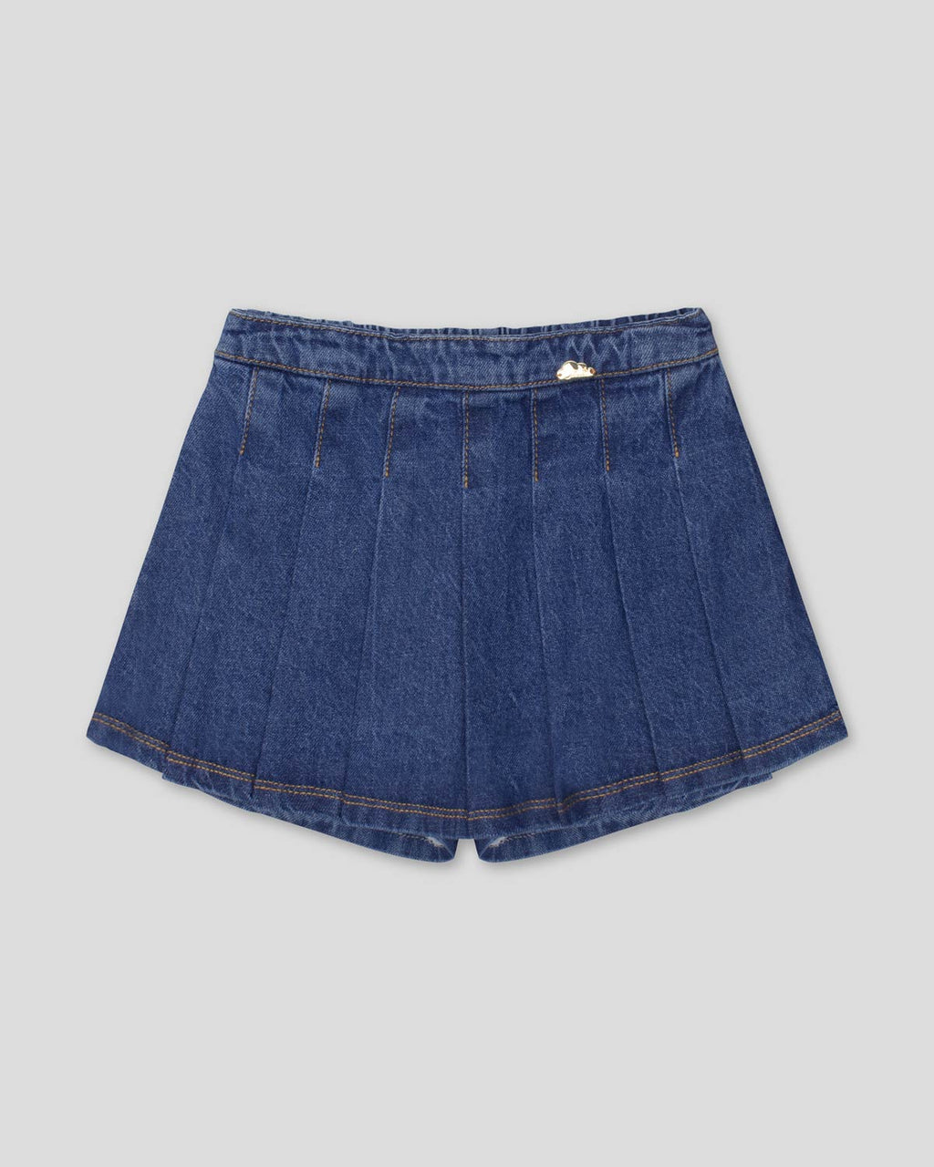 Falda short con pliegues para niña