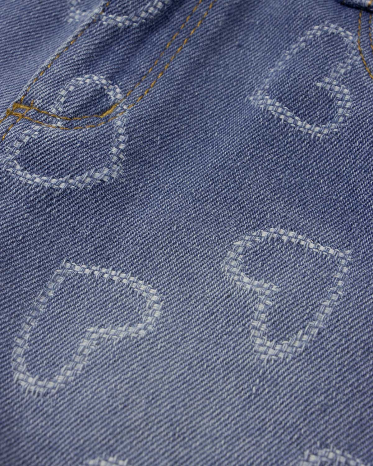 Short denim con diseño de corazones para niña
