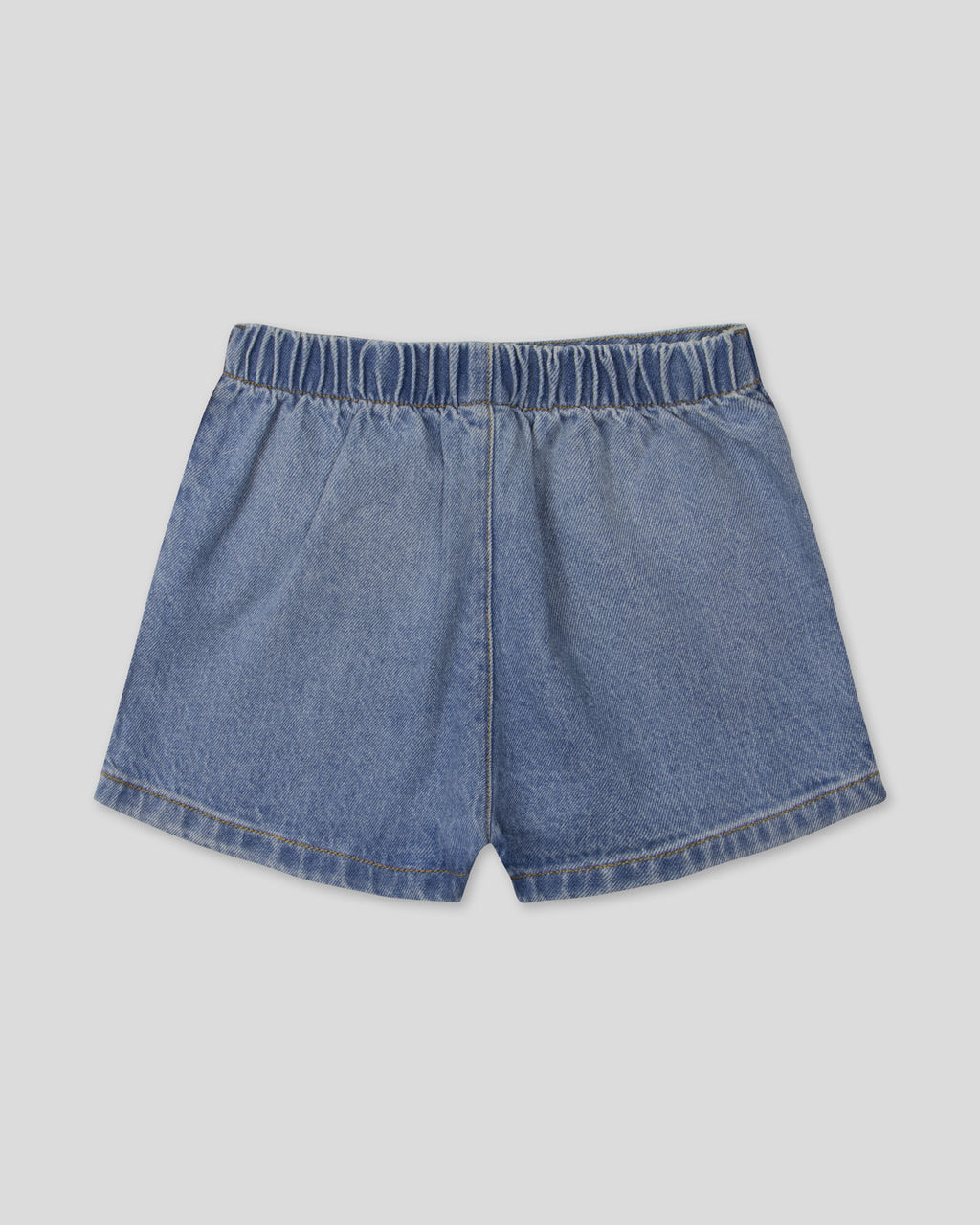 Falda short denim con moño para niña