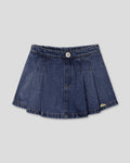 Falda short de pliegues para niña