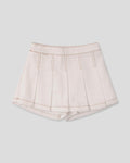 Falda short cruda con pliegues para niña