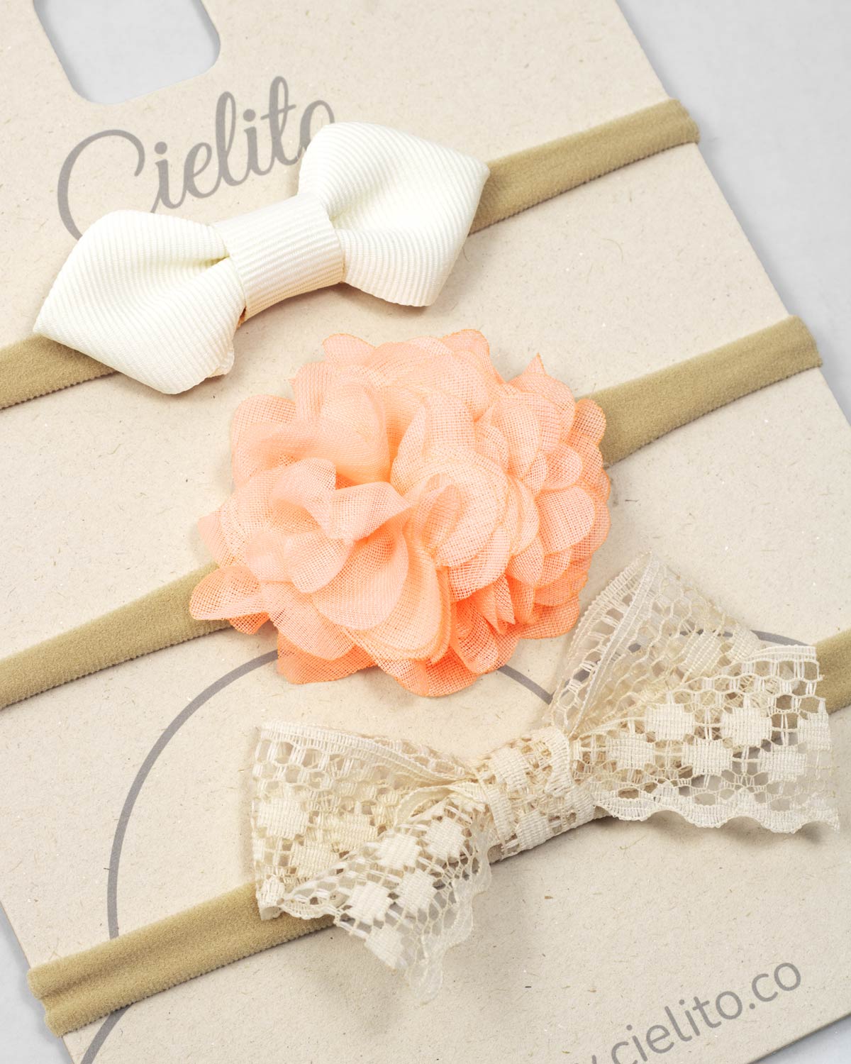 Set de 3 moñas para niña