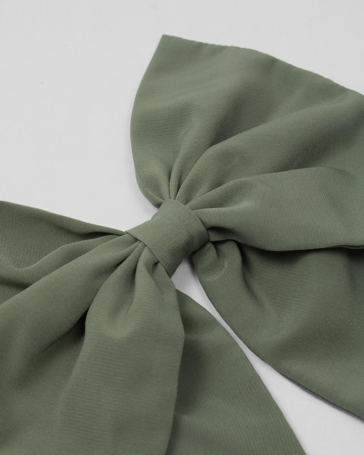 Moño pinza verde oliva para niña