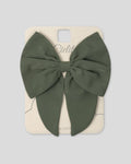 Moño pinza verde oliva para niña
