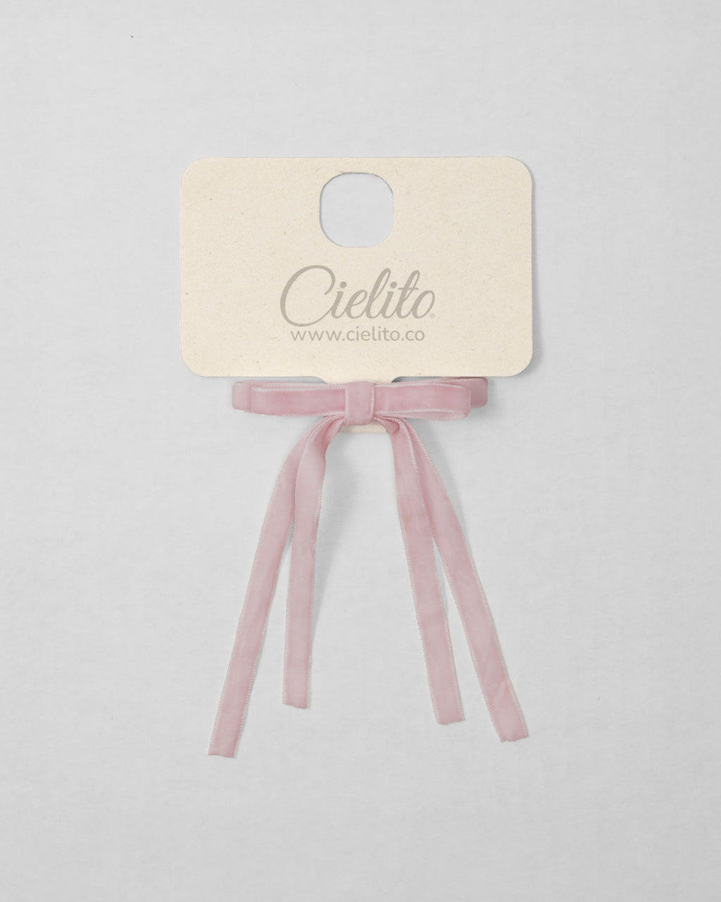 Moño pinza de cintas palo de rosa