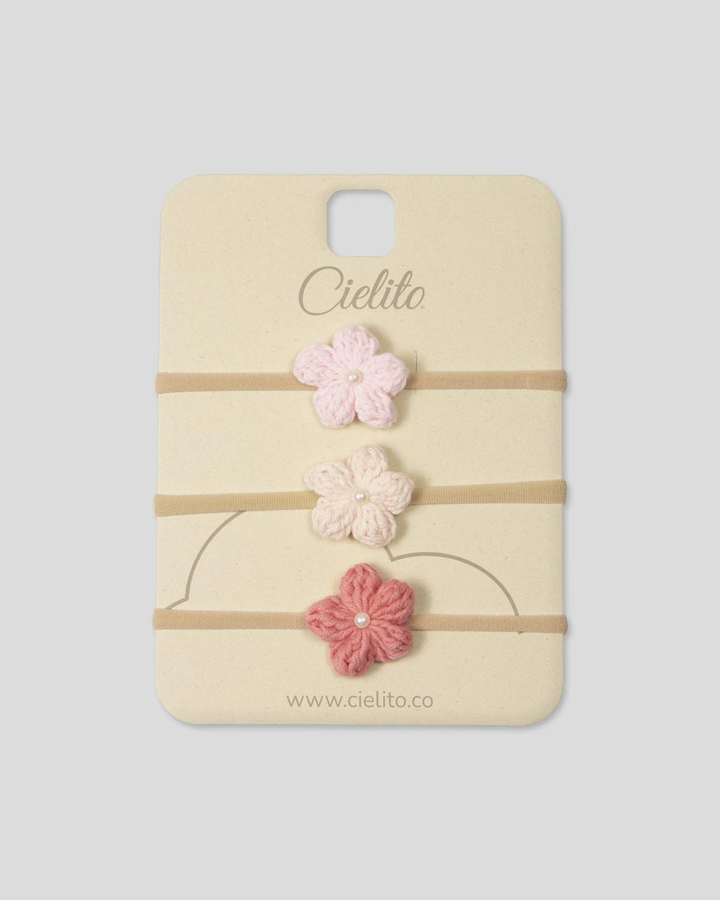 Set x3 balacas de flores para bebé niña