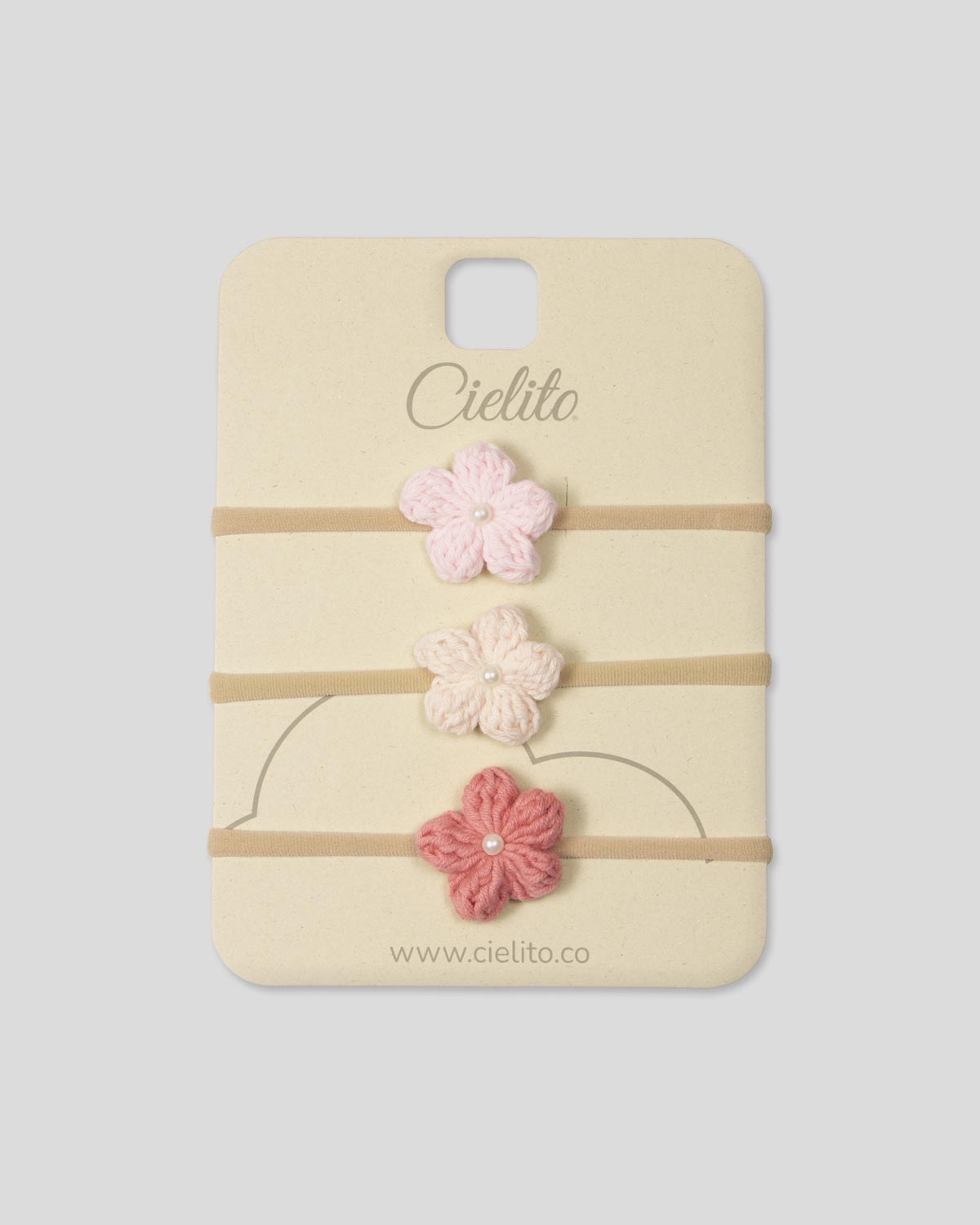 Set x3 balacas de flores para bebé niña