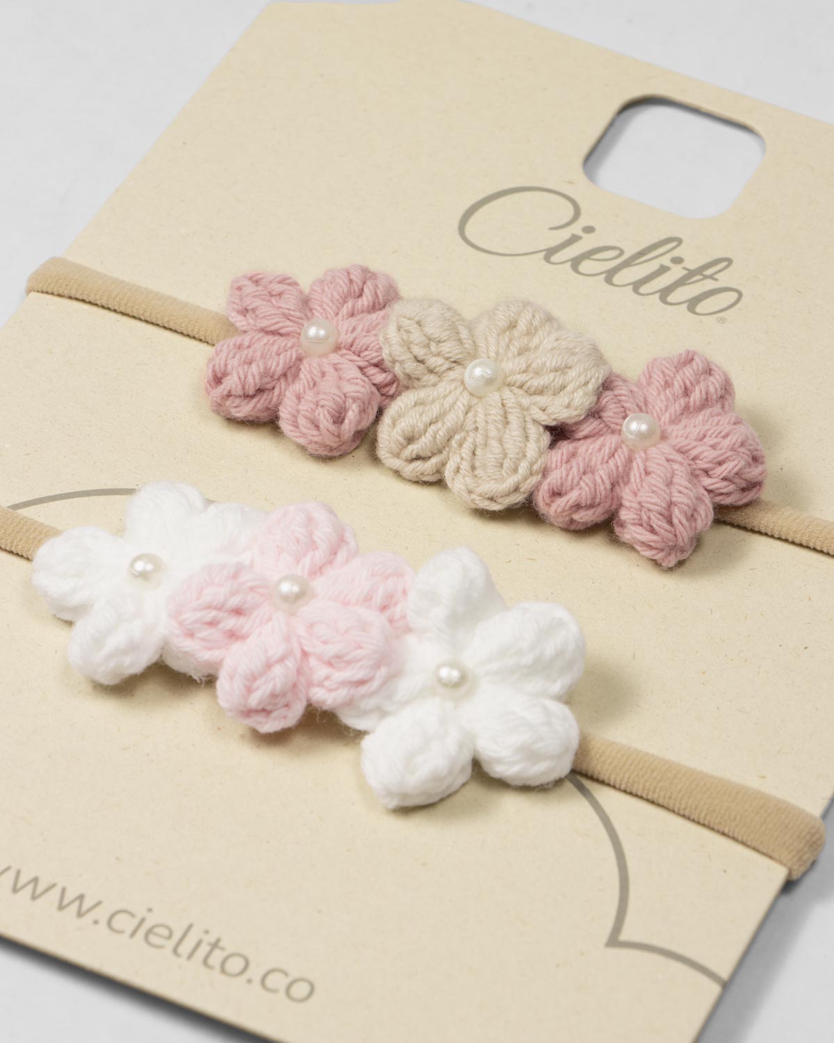 Set x2 balacas de flores para bebé niña