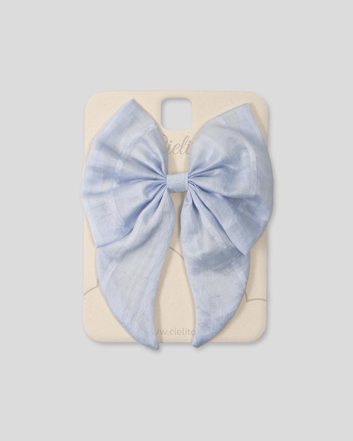Moño pinza azul celeste para niña