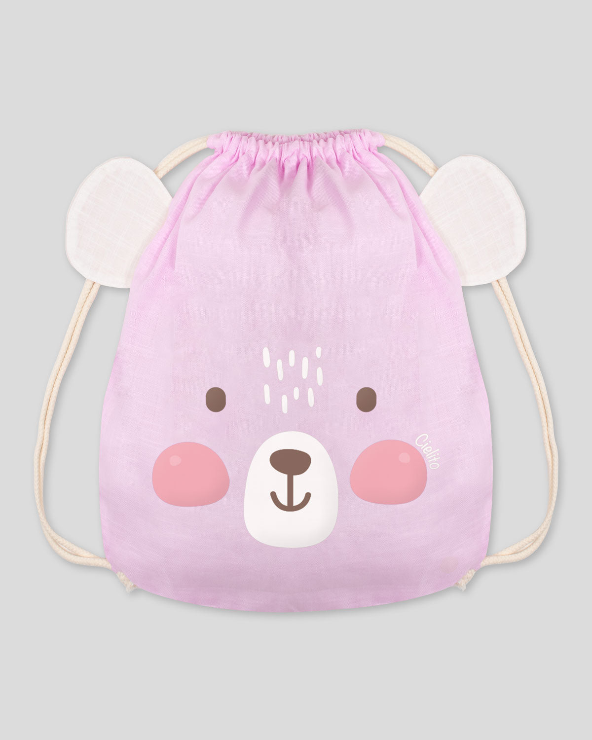 Tula de osito rosa para niña