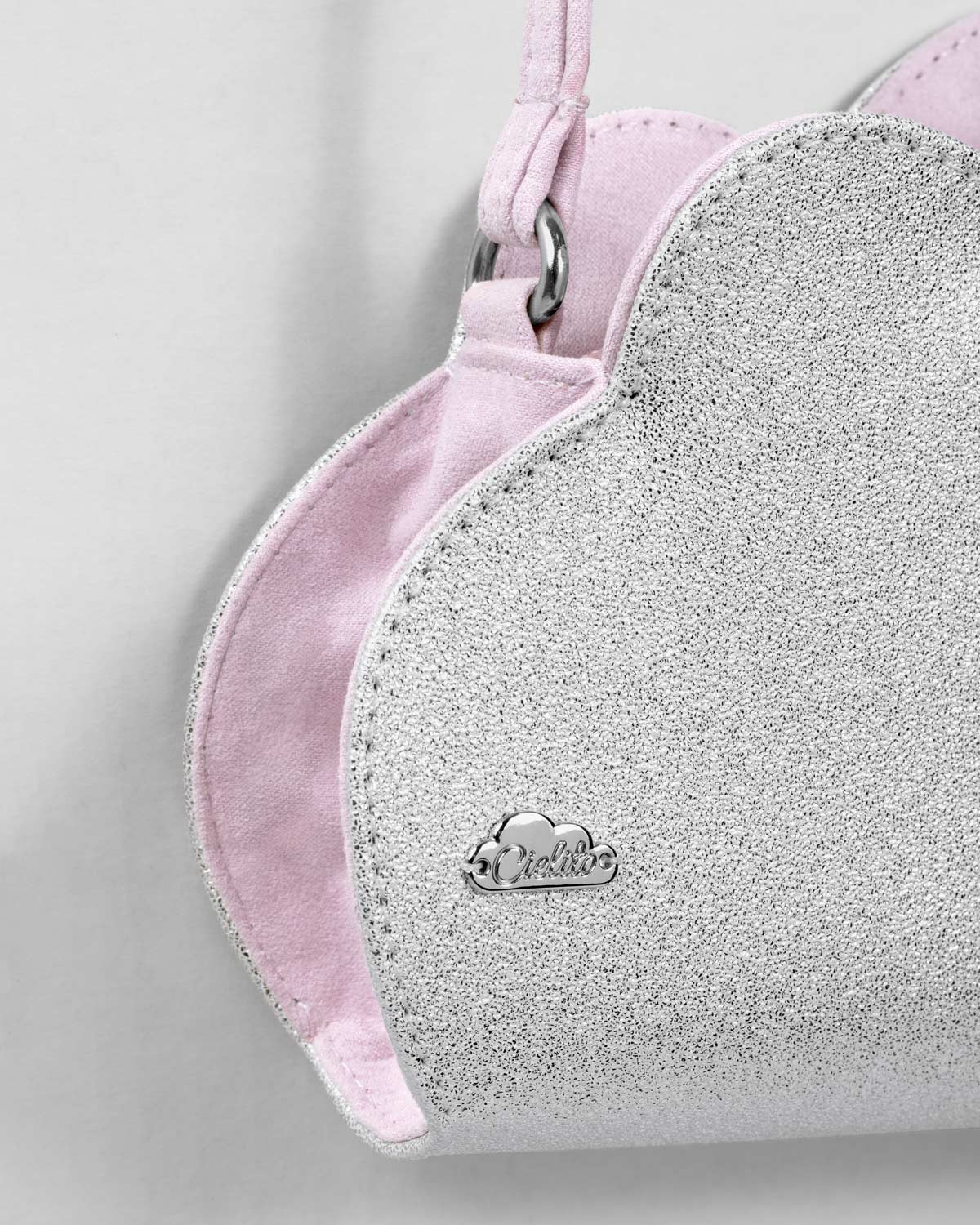 Bolso plateado de nube para niña