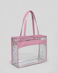 Bolso transparente con detalles tornasol para niña